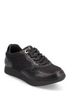 Women Lace-Up Matalavartiset Sneakerit Tennarit Black Tamaris