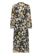 Sljosefine Wrap Dress Polvipituinen Mekko Green Soaked In Luxury