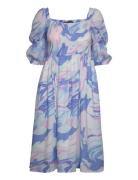 Dalla Verona Smocked Midi Dres Polvipituinen Mekko Blue French Connect...