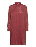 Leela Valencia Shirt Dress Polvipituinen Mekko Red MOS MOSH