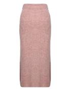 Mlisla Knit Midi Skirt Hw Polvipituinen Hame Pink Mamalicious