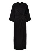 Slftyra 34 Ankle Wrap Dress B Polvipituinen Mekko Black Selected Femme