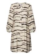 Mschflorella 3/4 Shirt Dress Aop Polvipituinen Mekko Beige MSCH Copenh...