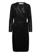 Jarjariw Wrap Dress Polvipituinen Mekko Black InWear