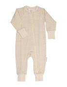 Two Way Zip - Pyjamas Classic Pyjama Sie Jumpsuit Haalari Beige Geggam...