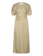 Judy - Fluid Viscose Polvipituinen Mekko Khaki Green Day Birger Et Mik...