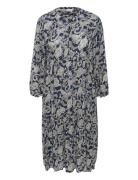 Kcmilla Ami Dress Printed Polvipituinen Mekko Navy Kaffe Curve