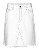 Dnm Rw A-Line Skirt Ecru Polvipituinen Hame White Tommy Hilfiger