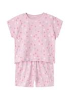 Nkfnightset Cap Pink Hearts Noos Pyjamasetti Pyjama Pink Name It