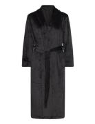 Robe Velours Long Quilt Aamutakki Black Hunkemöller