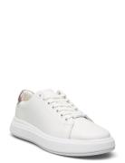 Cupsole Lace Up Leather Matalavartiset Sneakerit Tennarit White Calvin...