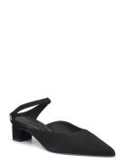 Th Pointy Mid Heel Leather Mule Korolliset Sandaalit Black Tommy Hilfi...