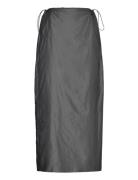 Parachute Slit Skirt Polvipituinen Hame Grey Mango