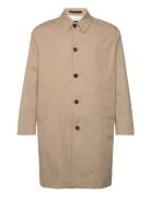 Dry Cotton Curtis Coat Ohut Pitkä Takki Beige Mads Nørgaard