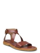 Sandals - Flat - Open Toe - Op Matalapohjaiset Sandaalit Brown ANGULUS