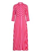 Yassavanna Long Shirt Dress S. Maksimekko Juhlamekko Pink YAS