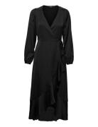 Slkarven Dress Ls Polvipituinen Mekko Black Soaked In Luxury