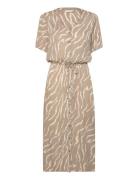 Katara Amber Dress Polvipituinen Mekko Beige Kaffe