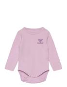 Hmlmino Body L/S Pitkähihainen Body Pink Hummel