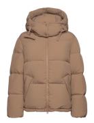 Short Down Jacket Vuorillinen Takki Topattu Takki Beige GANT