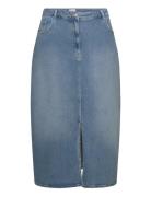 Carayoe Hw Maxi Slit Skirt Dnm Dot Polvipituinen Hame Blue ONLY Carmak...