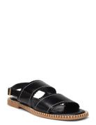 Sandals - Flat Matalapohjaiset Sandaalit Black ANGULUS