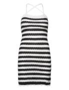 Tjw Crochet Stripe Dress Lyhyt Mekko Black Tommy Jeans