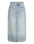 Dnm Midi Straight Skirt Hw Ash Polvipituinen Hame Blue Tommy Hilfiger