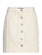 Denim Pencil Miniskirt Lyhyt Hame Cream Lauren Ralph Lauren