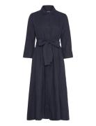 Marja Linen Dress Polvipituinen Mekko Navy Ella&il