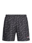 Seoul Aop Beach Shorts Uimashortsit Black FILA