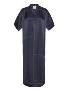 Tina - High Shine Blend Rd Polvipituinen Mekko Navy Day Birger Et Mikk...