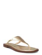 Daniella Flat Thong Matalapohjaiset Sandaalit Gold Michael Kors