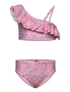 Bikini Shoulder, Aop Bikinit Pink Color Kids