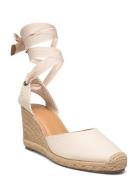 Lace-Up Espadrilles Korolliset Sandaalit Espadrillot Cream Mango