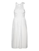 Kylen Poplin Midi Dress Polvipituinen Mekko White Bardot