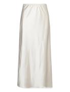 Satin Maxi Skirt Pitkä Hame Beige Gina Tricot