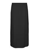 Vmmymilo Hw 7/8 Skirt Wvn Ga Polvipituinen Hame Black Vero Moda