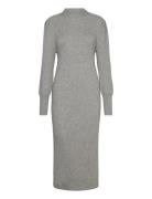 Onlkatia L/S Puff Long Slit Dress Ex Knt Polvipituinen Mekko Grey ONLY