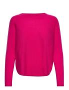 Curved Sweater Tops Knitwear Jumpers Pink Davida Cashmere