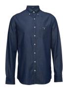 Reg Indigo Bd Tops Shirts Casual Blue GANT