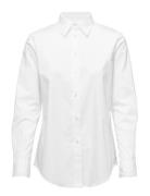 50S Strtch Non Iron-Ls Shirt W/ Chs Tops Shirts Long-sleeved White Lau...