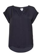 P1326, Brianasz Ss Top Tops Blouses Short-sleeved Blue Saint Tropez