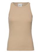 Rollagz Sl Top Noos Tops T-shirts & Tops Sleeveless Beige Gestuz