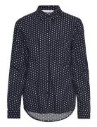 Milly Shirt Aop 9942 Tops Shirts Long-sleeved Navy Samsøe Samsøe