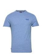 Essential Logo Emb Tee Tops T-shirts Short-sleeved Blue Superdry