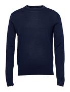 Slhtown Merino Coolmax Knit Crew Noos Tops Knitwear Round Necks Navy S...