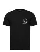 T-Shirt Tops T-shirts Short-sleeved Black Armani Exchange