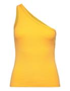 Drewgz Shoulder Tops T-shirts & Tops Sleeveless Yellow Gestuz