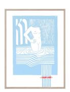 Soft Blue Lake Home Decoration Posters & Frames Posters Illustrations ...